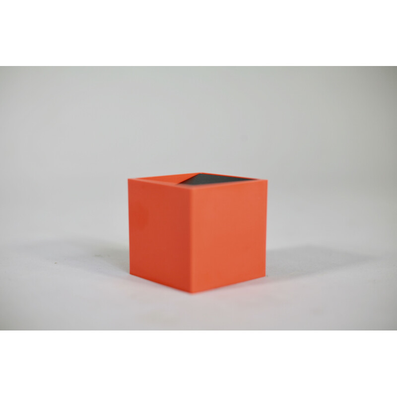 vintage orange ashtray by Bruno Munari for Danese Milano 