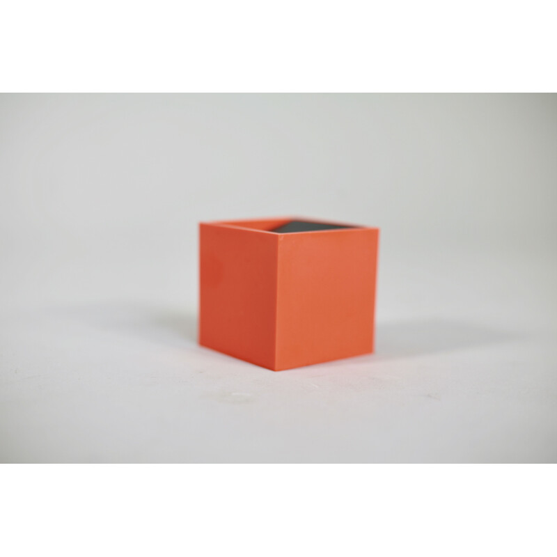 vintage orange ashtray by Bruno Munari for Danese Milano 