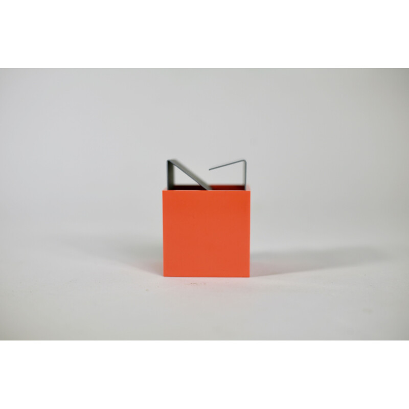 vintage orange ashtray by Bruno Munari for Danese Milano 