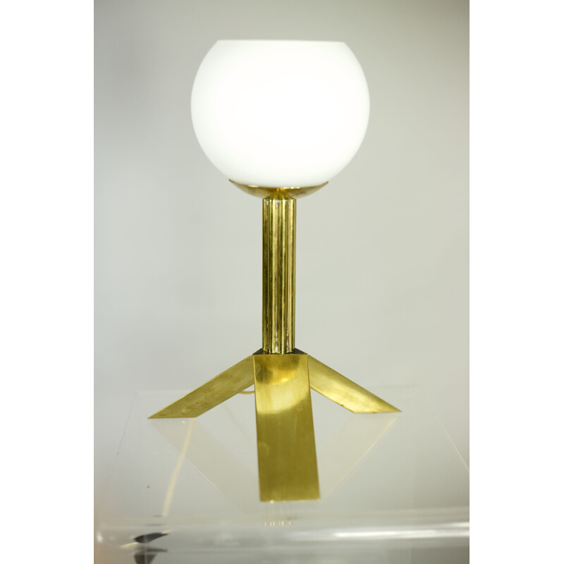 Vintage opaline driepoot lamp
