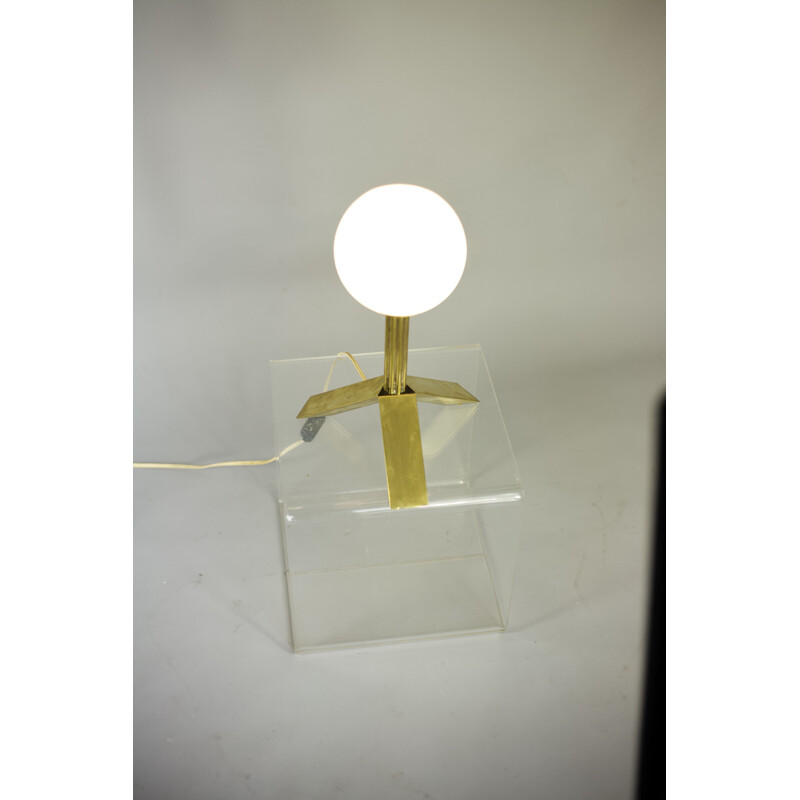 Lampe Tripode opaline vintage