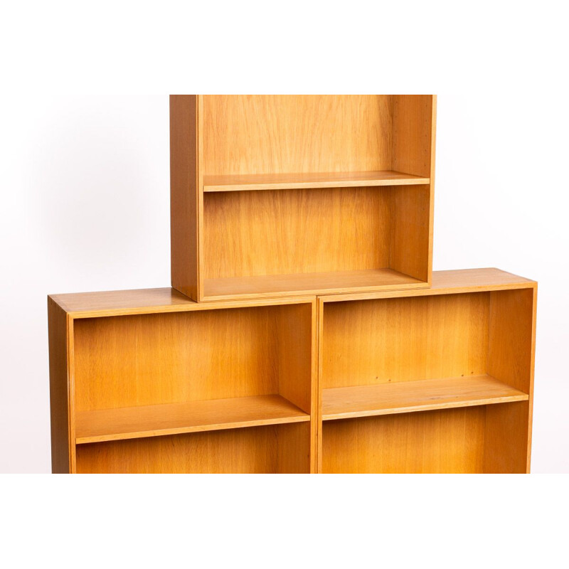 3-block vintage bookcase in oak by Mogens Koch for Rud Rasmussen