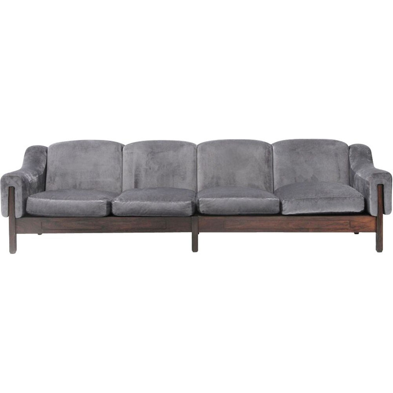 Italian 4-seater sofa in velvet by Ipar