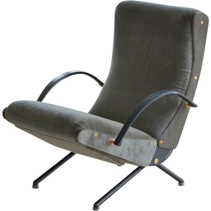 Vintage "P40" armchair by Osvaldo glass for Tecno 