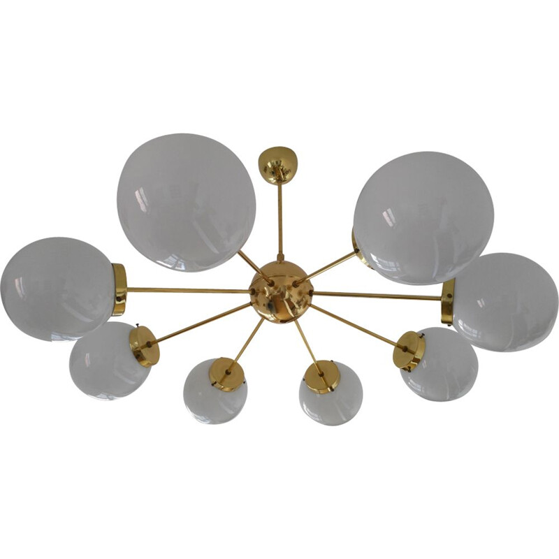 Vintage Sputnik chandelier in brass