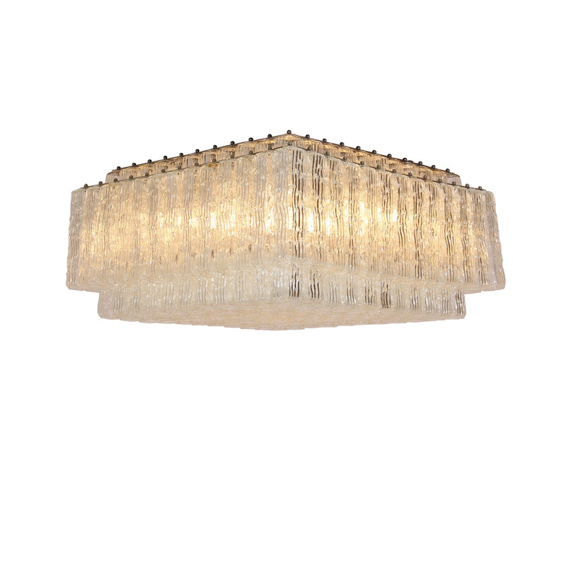 Italian ceiling lamp in Murano glass, Toni ZUCCHERI - 1960s