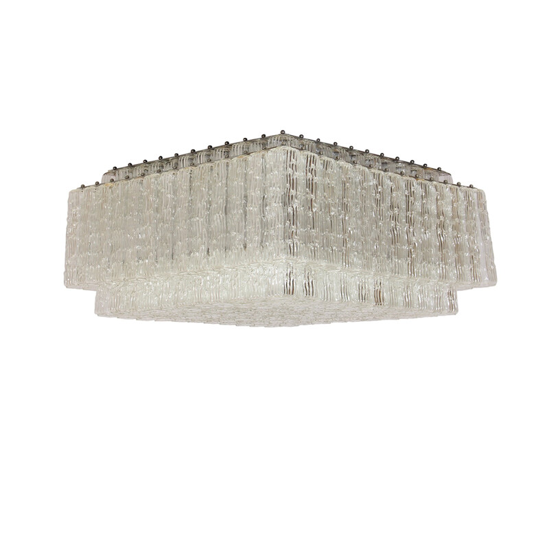 Italian ceiling lamp in Murano glass, Toni ZUCCHERI - 1960s