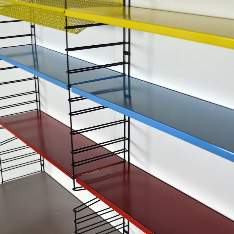 Large vintage modular wall shelf by D.Dekker for Tomado Holland