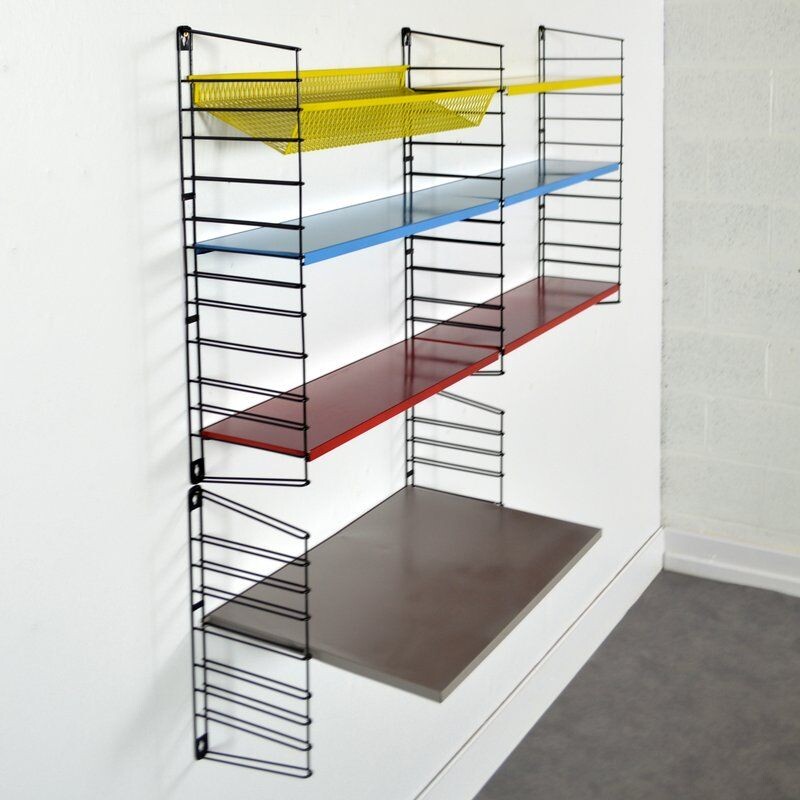 Large vintage modular wall shelf by D.Dekker for Tomado Holland