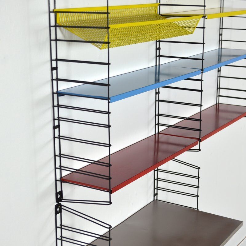 Large vintage modular wall shelf by D.Dekker for Tomado Holland