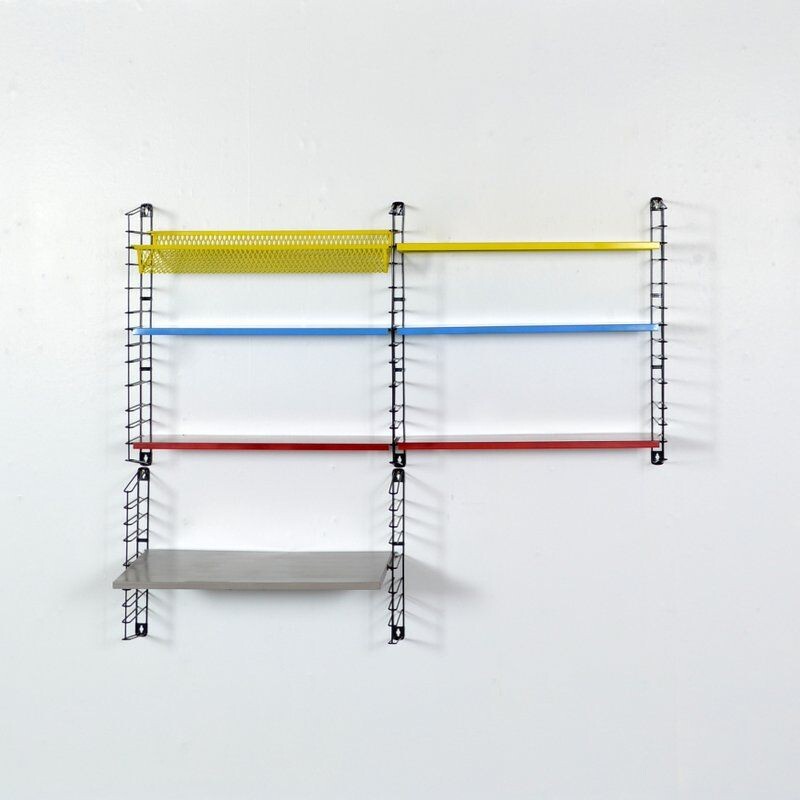 Large vintage modular wall shelf by D.Dekker for Tomado Holland