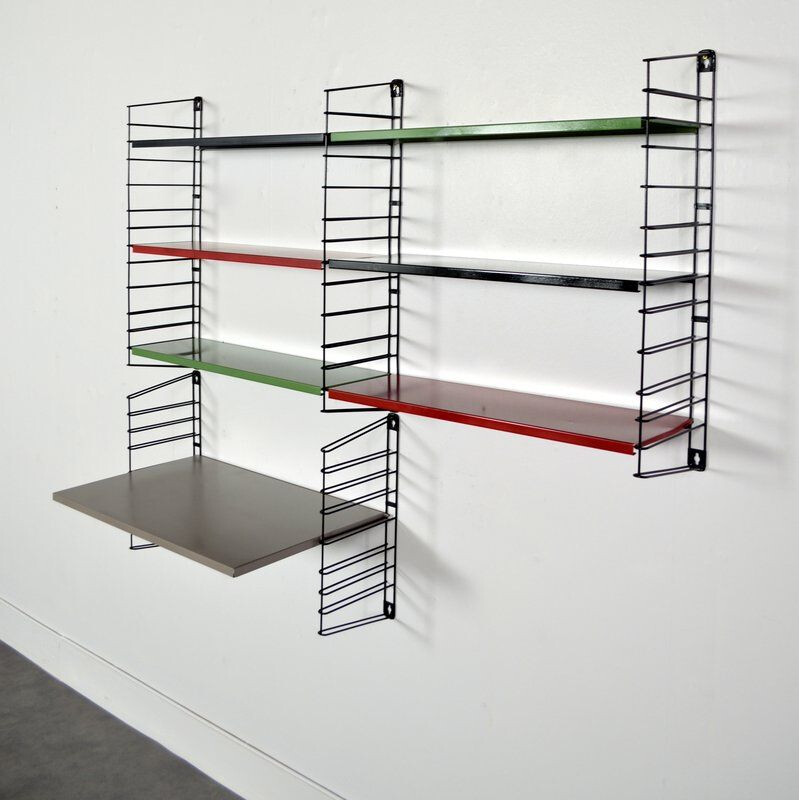 Large vintage shelf wall by Dekker for Tomado Holland