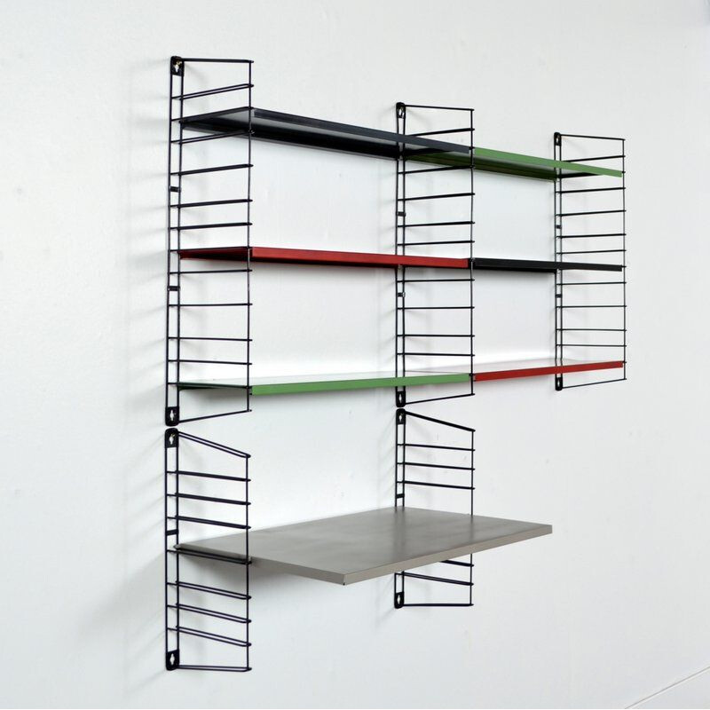 Large vintage shelf wall by Dekker for Tomado Holland