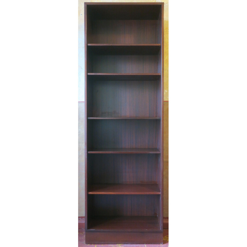 Poul Hundevad Danish Narrow Mahogany Bookshelf