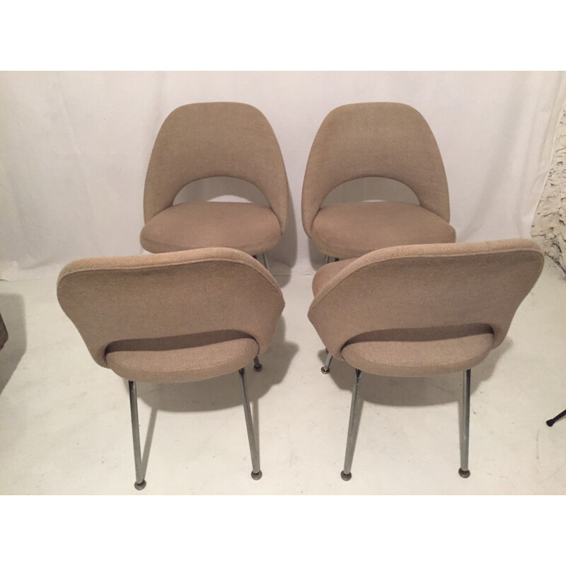 Set of 4 beige Conference chairs, Eero SAARINEN - 1960s