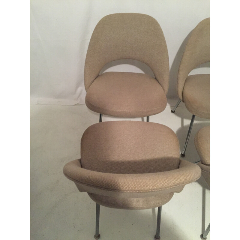 Set of 4 beige Conference chairs, Eero SAARINEN - 1960s