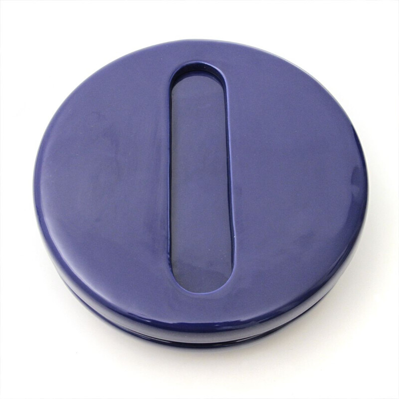 Blue ceramic ashtray by Boccato Gigante Zambusi for Sicart, 1960s