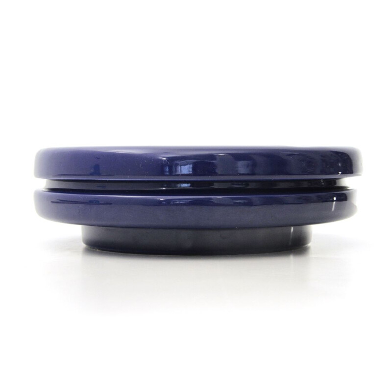 Blue ceramic ashtray by Boccato Gigante Zambusi for Sicart, 1960s