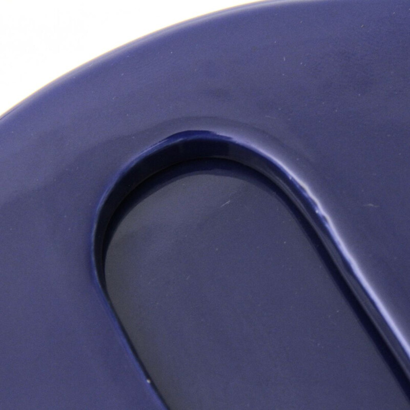 Blue ceramic ashtray by Boccato Gigante Zambusi for Sicart, 1960s