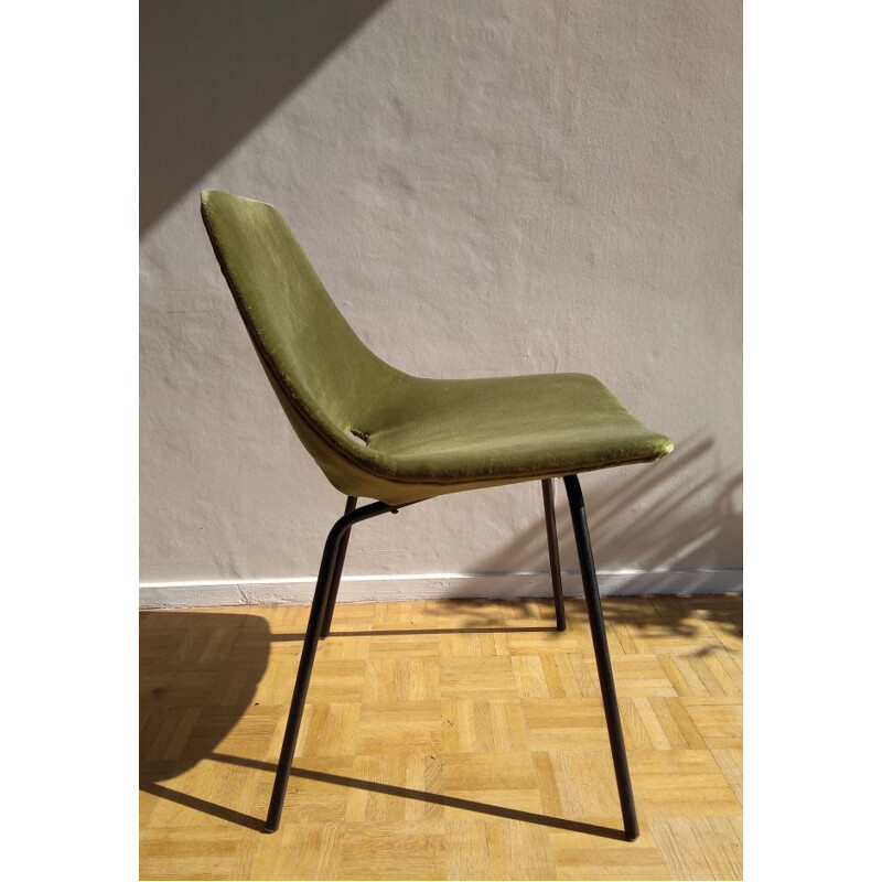 Vintage "Tonneau" Chair by Pierre Guariche for Steiner