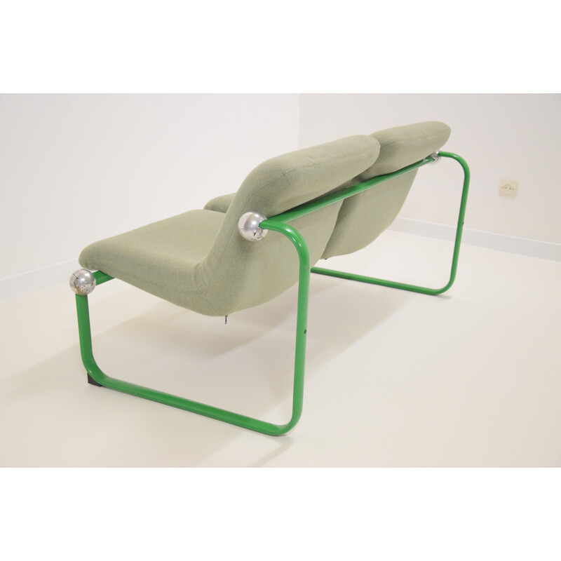 Vintage green small bench by Marc Held 