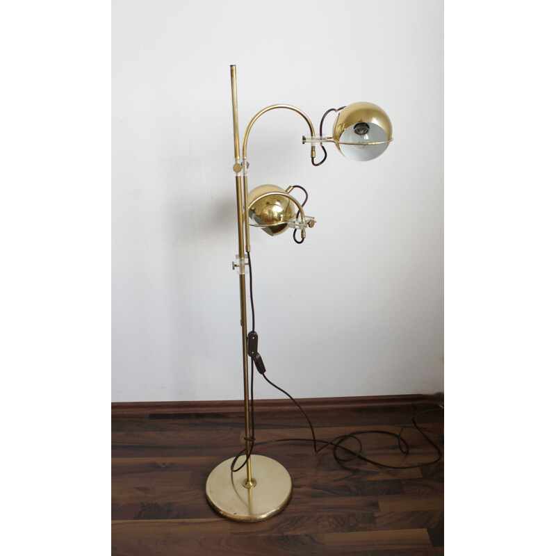 German vintage "Spage Age" two-arm floor lamp