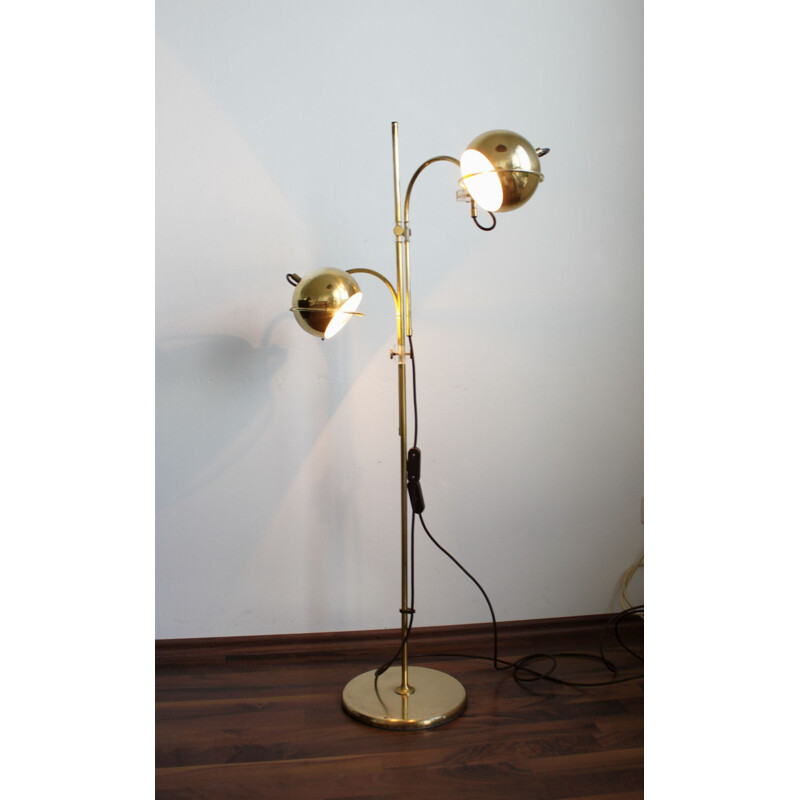 German vintage "Spage Age" two-arm floor lamp