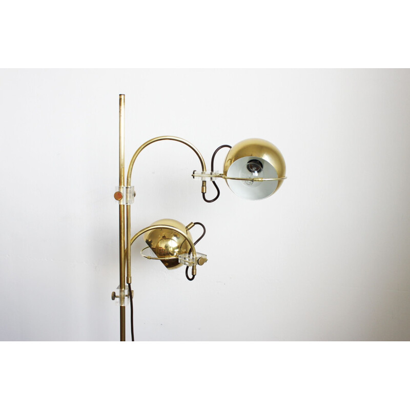 German vintage "Spage Age" two-arm floor lamp