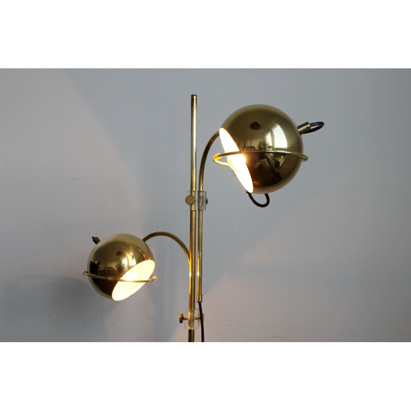 German vintage "Spage Age" two-arm floor lamp