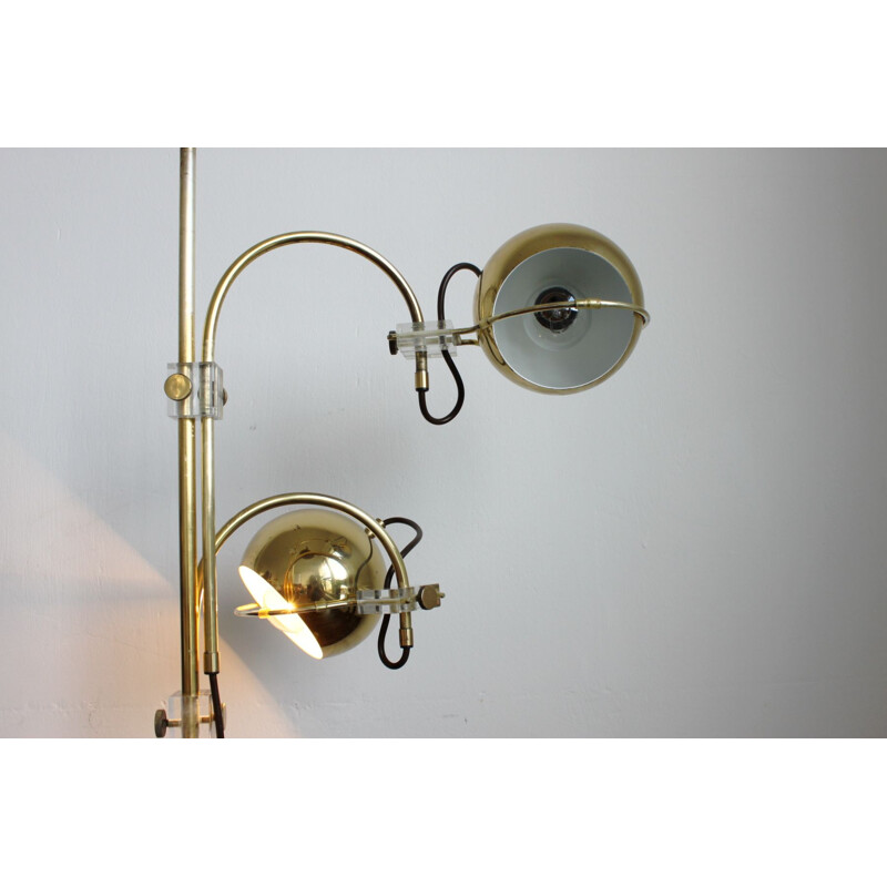 German vintage "Spage Age" two-arm floor lamp