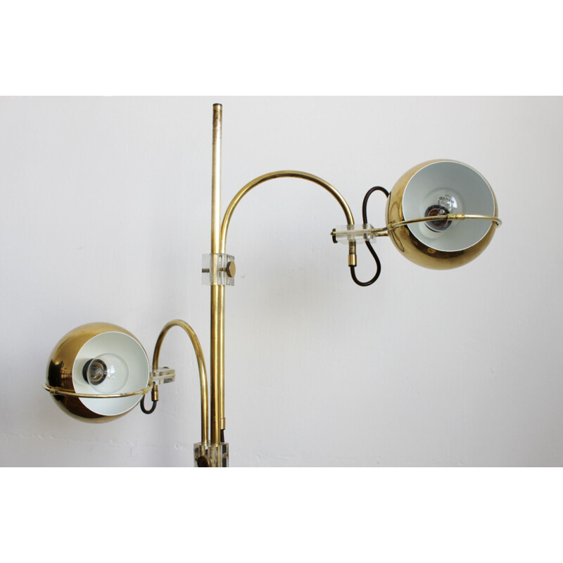 German vintage "Spage Age" two-arm floor lamp