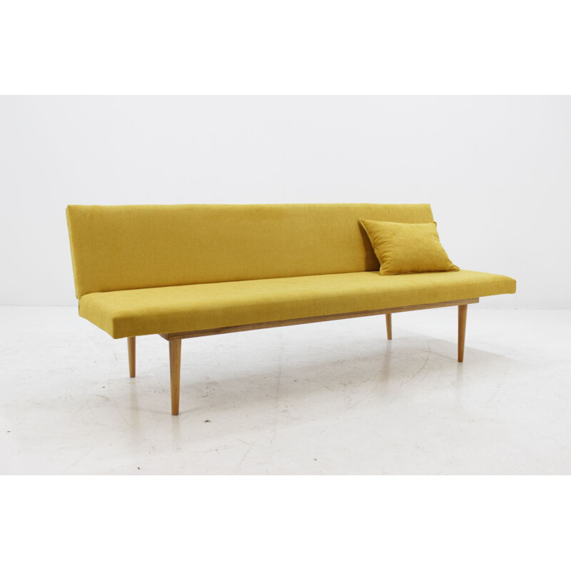 Vintage yellow sofa by Miroslav Navrátil