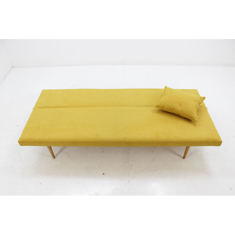 Vintage yellow sofa by Miroslav Navrátil