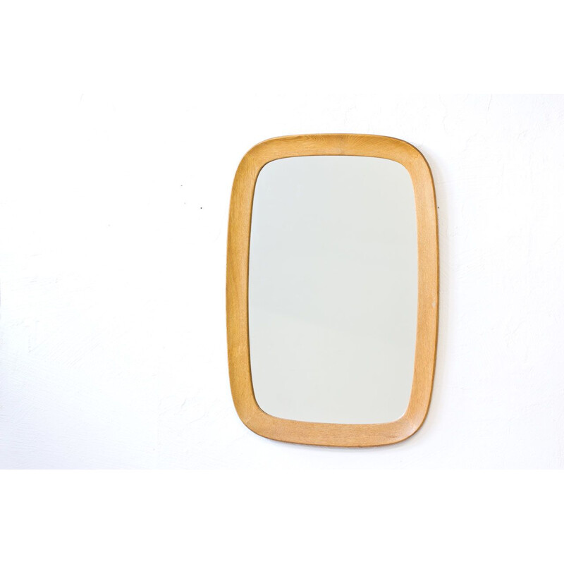 Vintage wall mirror in oak by Froseke