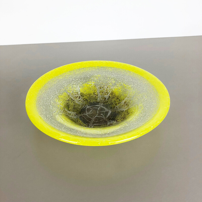 Vintage Glass bowl "Bauhaus" by Karl Wiedmann for WMF Ikor