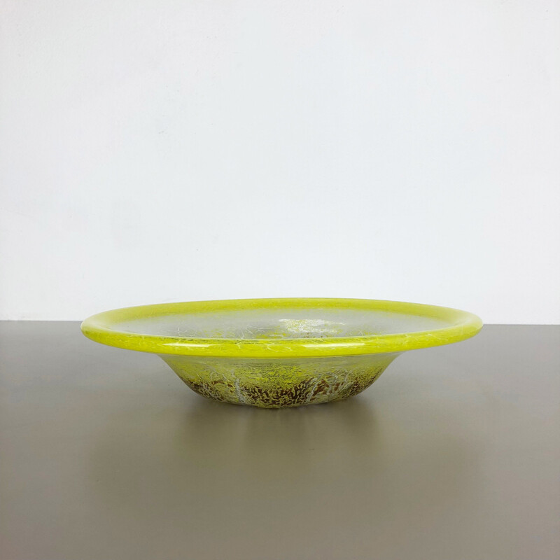 Vintage Glass bowl "Bauhaus" by Karl Wiedmann for WMF Ikor