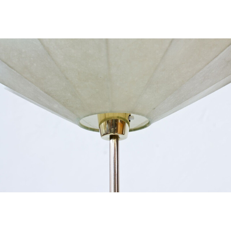 Vintage Floor lamp with plastic and brass by Falkenbergs Belysning