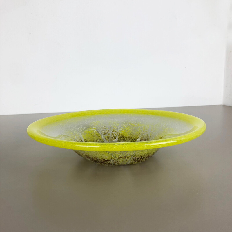 Vintage Glass bowl "Bauhaus" by Karl Wiedmann for WMF Ikor