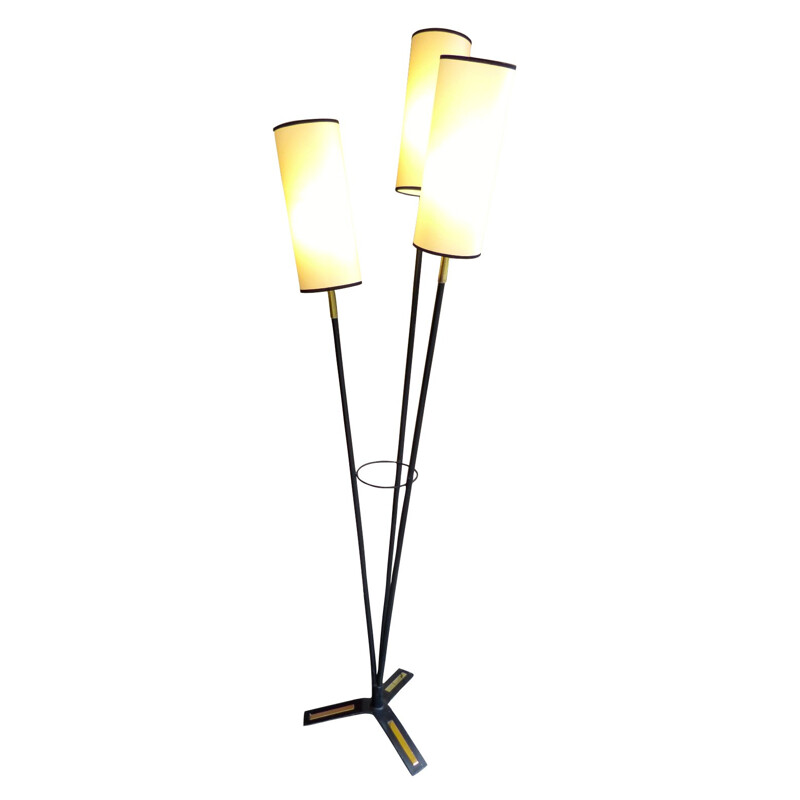 Vintage floor lamp with 3 lights - 1950s