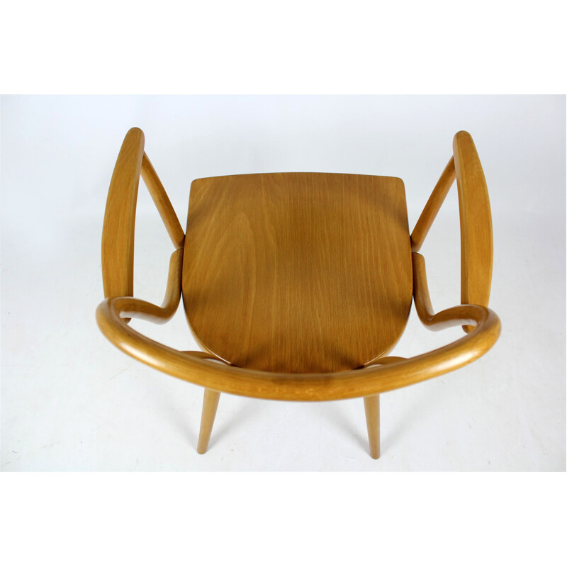 Set of 2 Czech Wooden Armchairs by Antonin Suman for TON