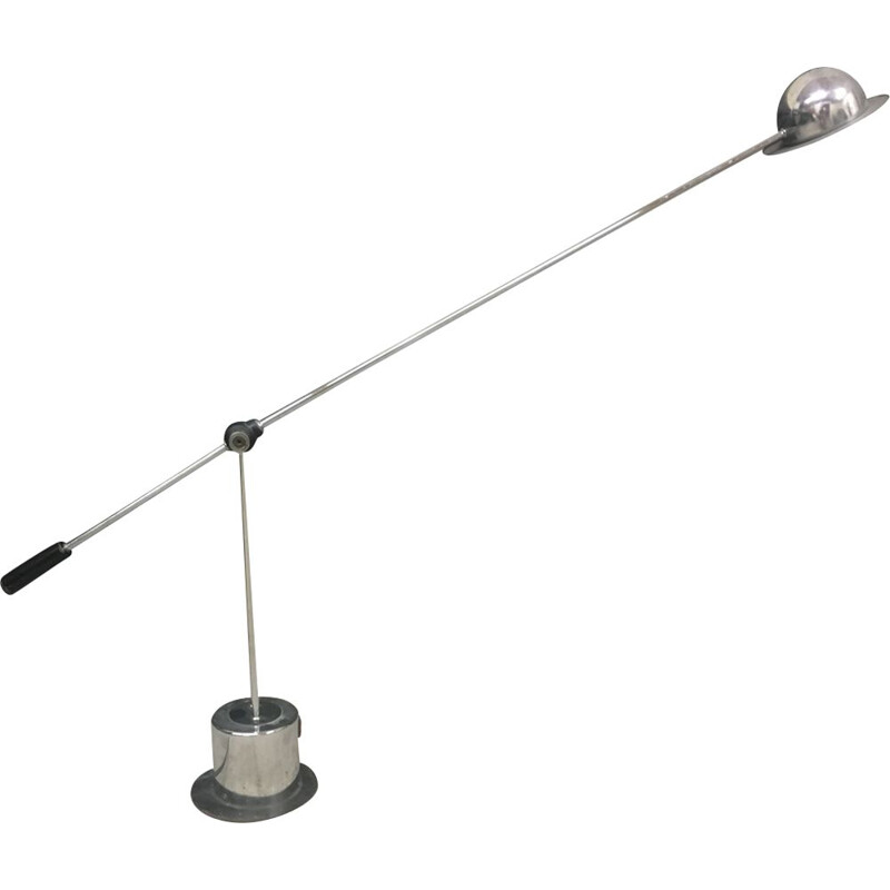 Vintage articulated lamp in chrome & black 
