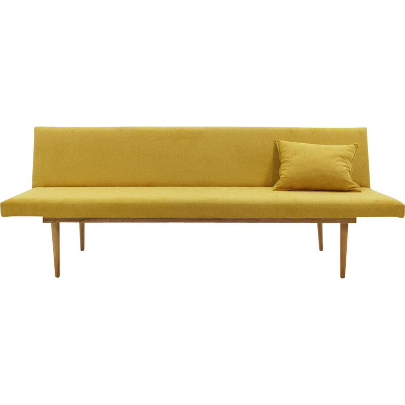Vintage yellow sofa by Miroslav Navrátil