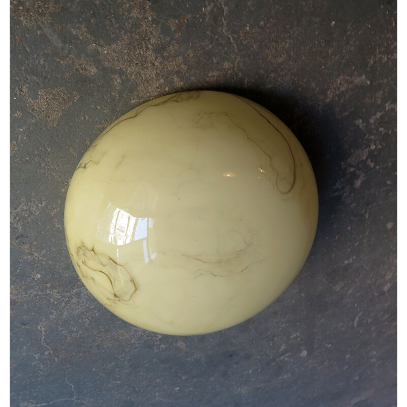 Vintage ceiling lamp in opaline marbled glass