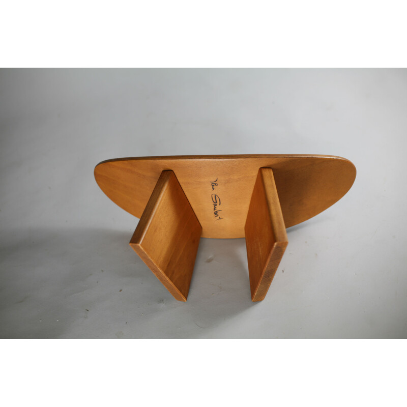 Vintage stool in wood  by Alain Gaubert