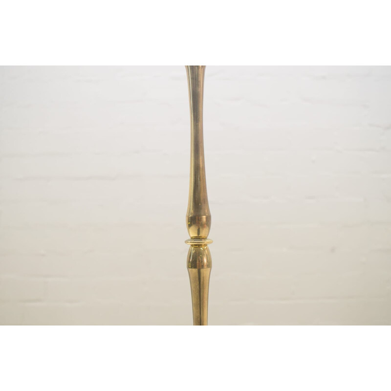 Vintage tripod floor lamp in brass