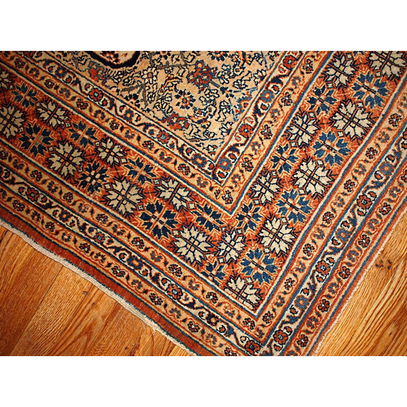 Vintage handmade Persian Tabriz Hajalili carpet