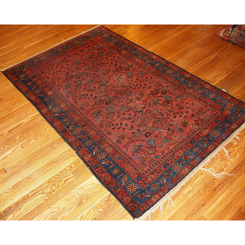 Vintage handmade Persian Lilihan carpet