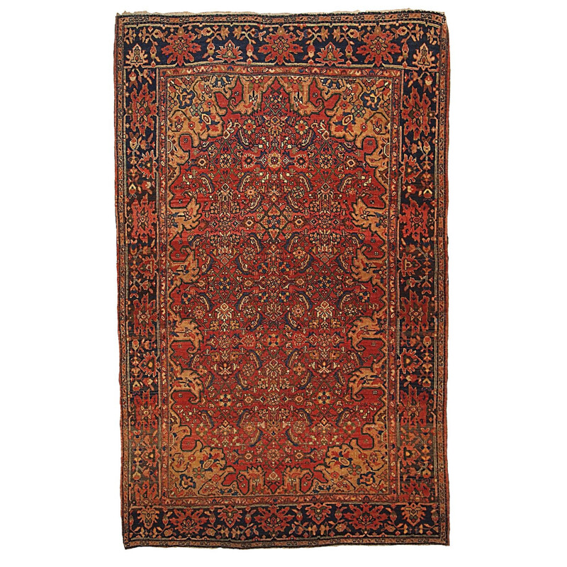 Vintage handmade Persian Sarouk Farahan carpet