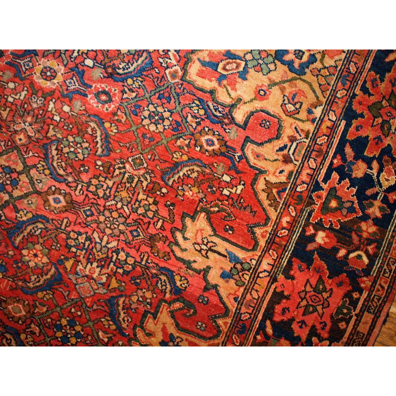 Vintage handmade Persian Sarouk Farahan carpet