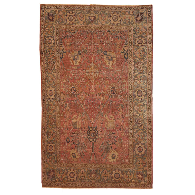 Vintage handmade Indian Loristan carpet